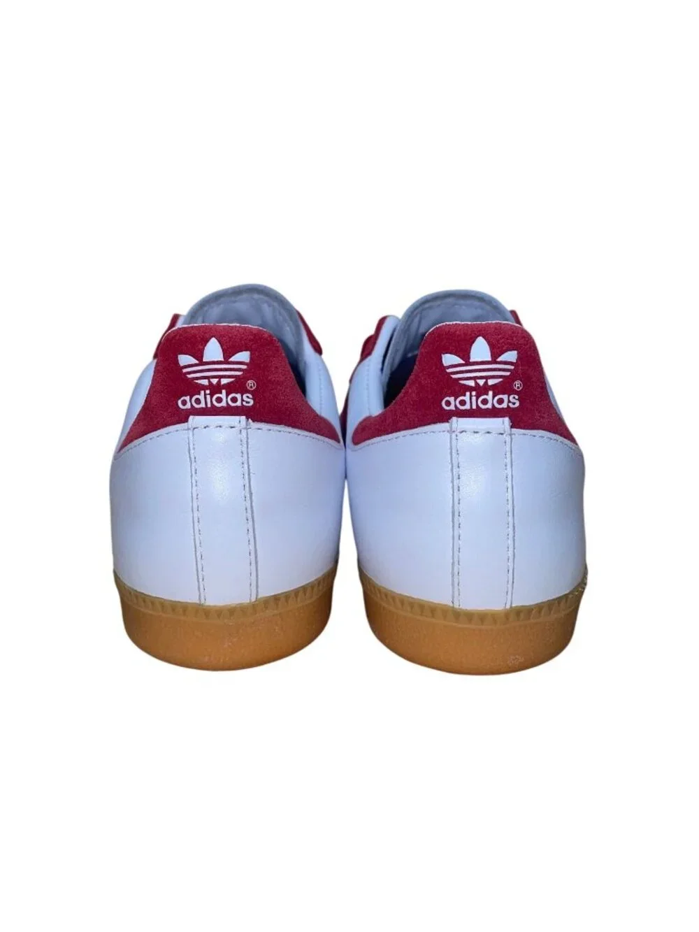 Mi Adidas Women’s Red Suede & White Leather Marriott Samba Sneakers Sz 8.5 - Picture 7 of 9